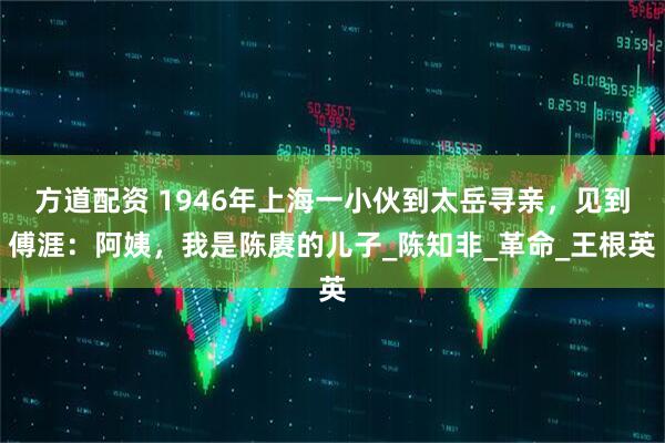 方道配资 1946年上海一小伙到太岳寻亲，见到傅涯：阿姨，我是陈赓的儿子_陈知非_革命_王根英